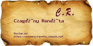 Czagány Renáta névjegykártya
